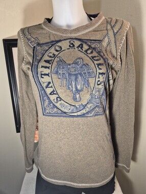 Double D Ranch Long Sleeve Tee Santiago Saddles Western Rodeo Stampede Country
